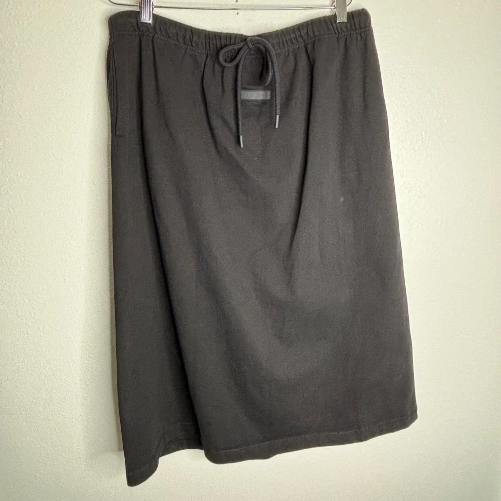 Fear of God Essentials Women's Jet Black Heavy Long Skirt‎ XXL